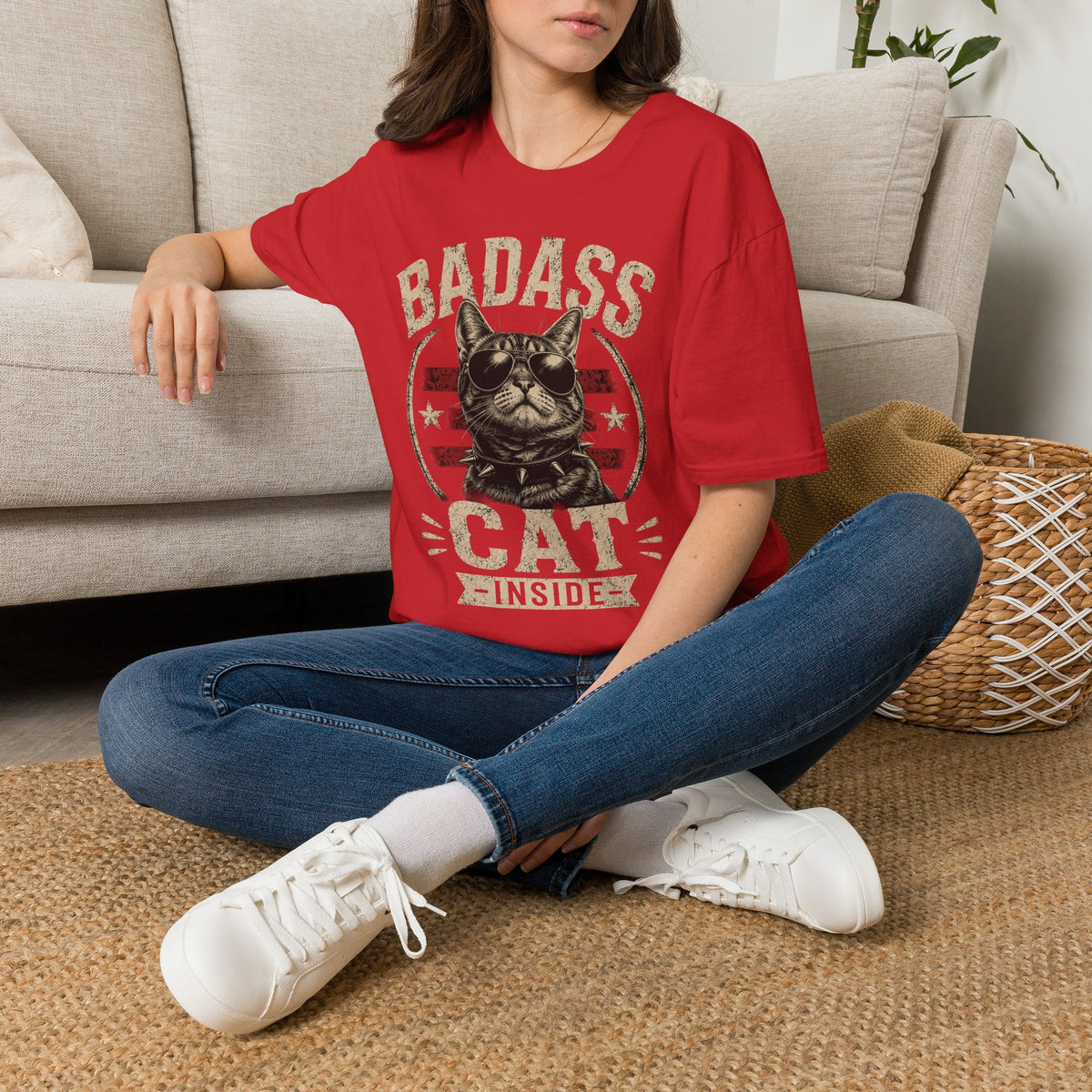 Badass Cat T-Shirt — Retro Sunglasses Cat Graphic Tee