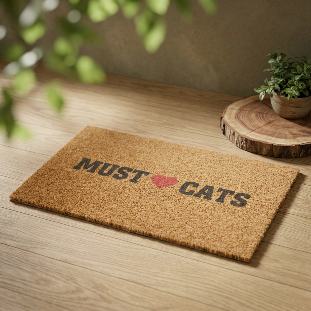 Doormat — "Must Love Cats" Welcome Mat for Cat Lovers