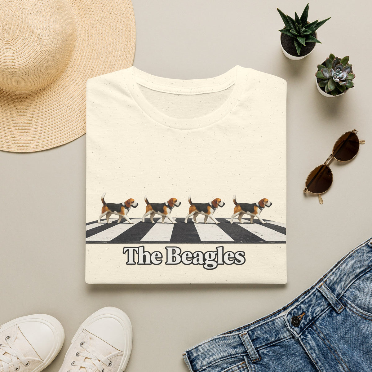 Beagles Crossing T-Shirt — "The Beagles" Abbey Road Style Dog Tee