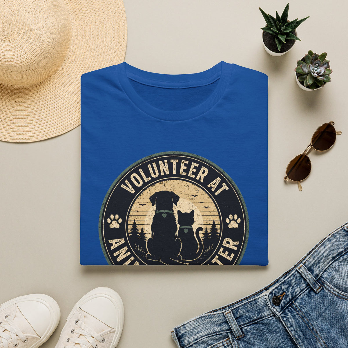 Volunteer at Animal Shelter T-Shirt — Rescue Pet Lover Tee