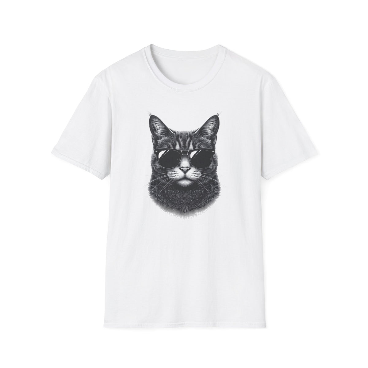 Cat With Sunglasses T-Shirt — Cool Retro Cat Graphic Tee
