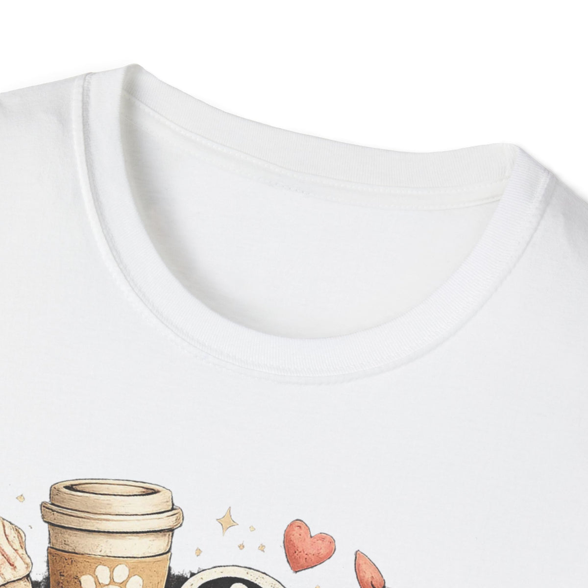 Dog Mom T-Shirt — Cute Puppy, Coffee & Floral Design