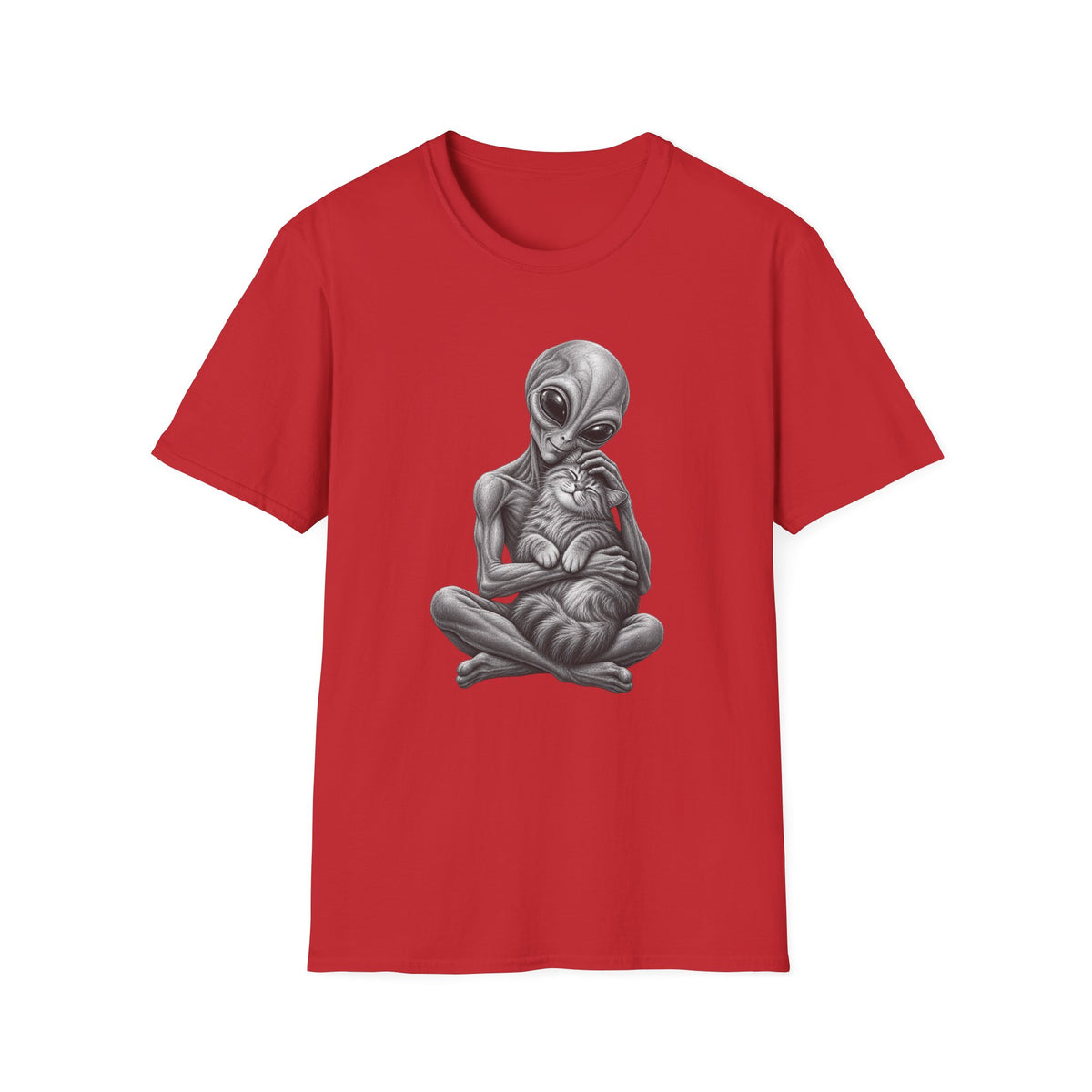 Alien Holding Cat T-Shirt — Cute Sci‑Fi Cat Lover Graphic Tee