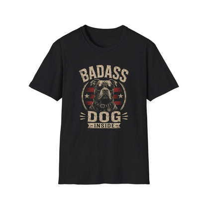 Badass Dog Inside T-Shirt — Funny Paw & Bulldog Graphic Tee for Dog Lovers