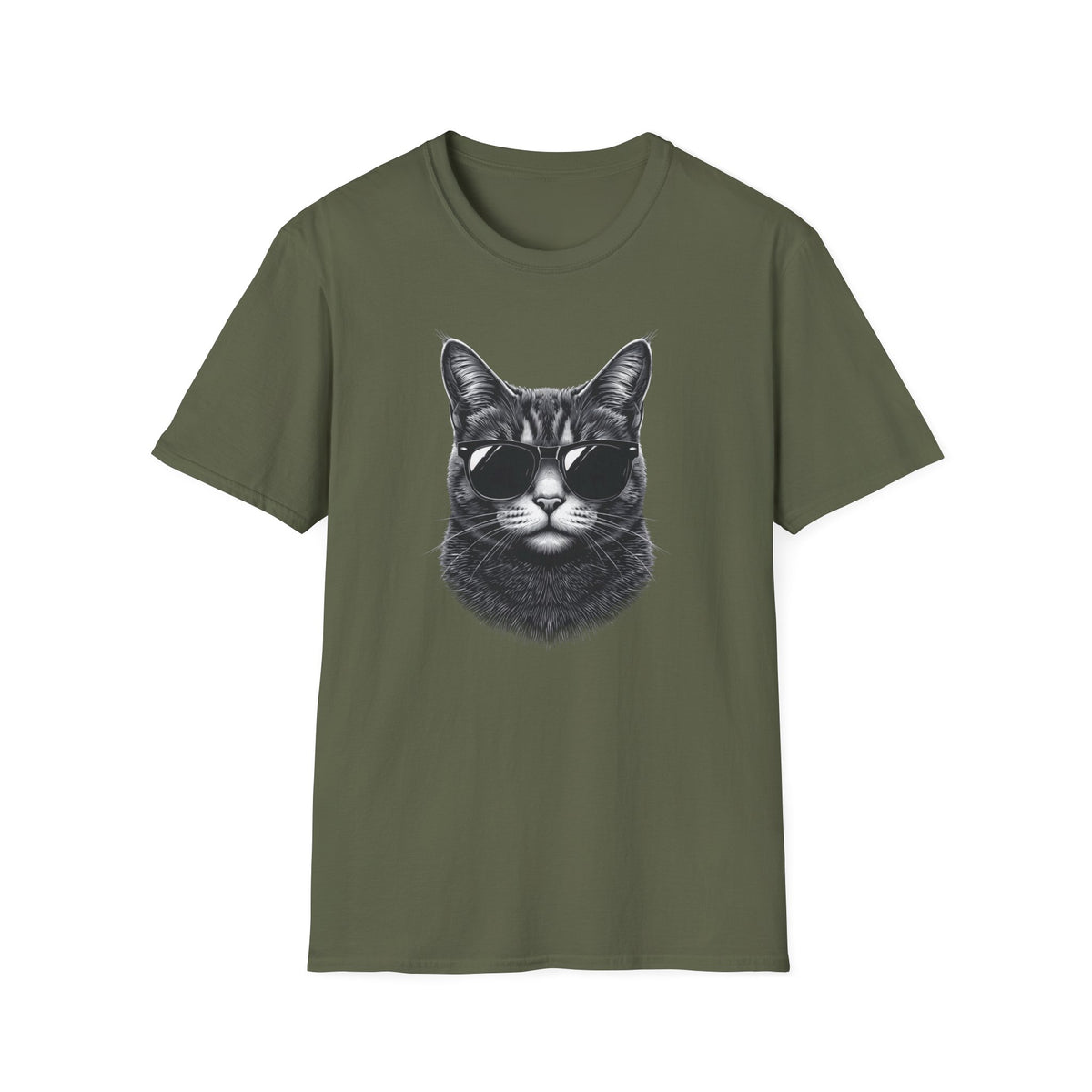 Cat With Sunglasses T-Shirt — Cool Retro Cat Graphic Tee