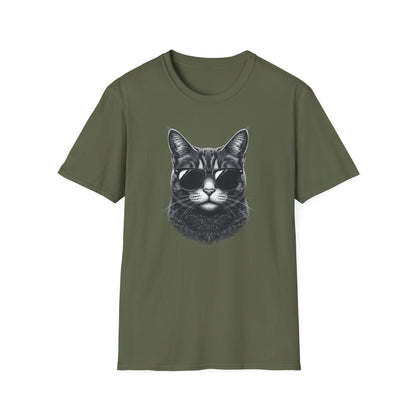 Cat With Sunglasses T-Shirt — Cool Retro Cat Graphic Tee