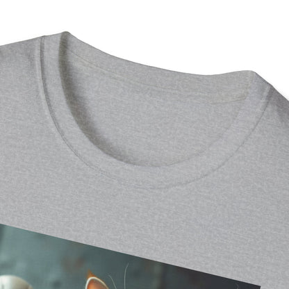 Alien Selfie T‑Shirt — Cute Ginger Cat & UFO Friend Graphic Tee