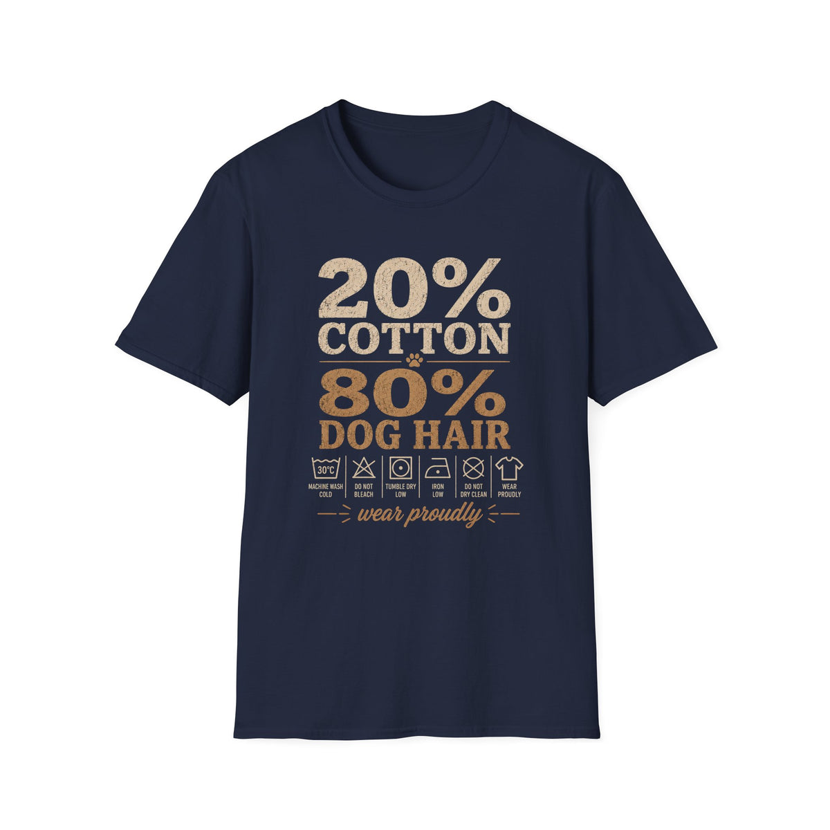 Dog Mom T-Shirt — 20% Cotton 80% Dog Hair Graphic Tee