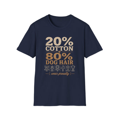 Dog Mom T-Shirt — 20% Cotton 80% Dog Hair Graphic Tee