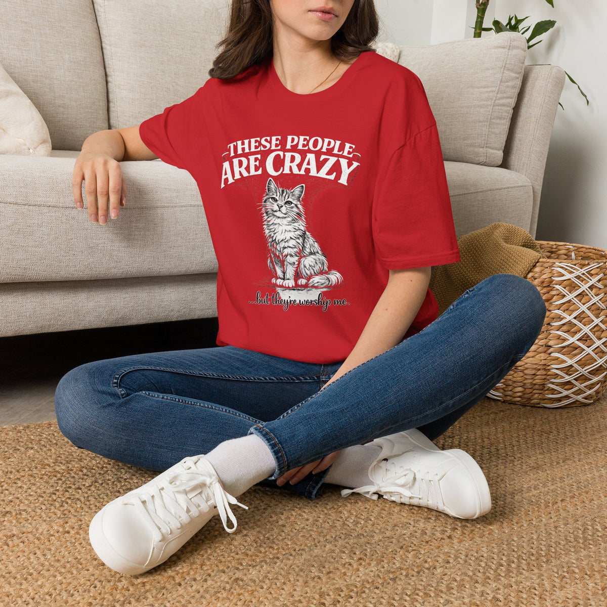 These People Are Crazy Cat T-Shirt — Funny Cat Lover Tee