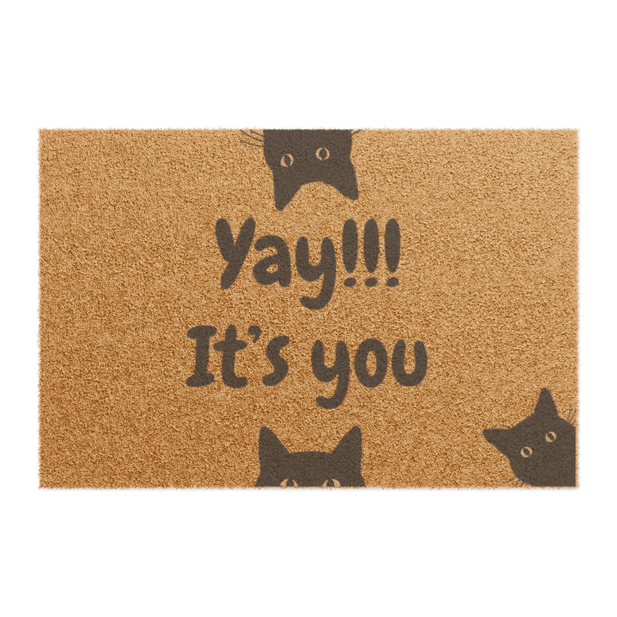 Doormat - "Yay!!! It’s You" Cat Welcome Mat