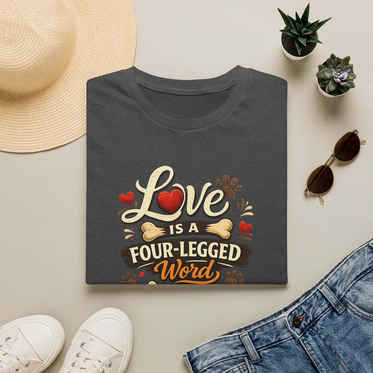 Love Is a Four-Legged Word T-Shirt — Dog & Pet Lover Tee
