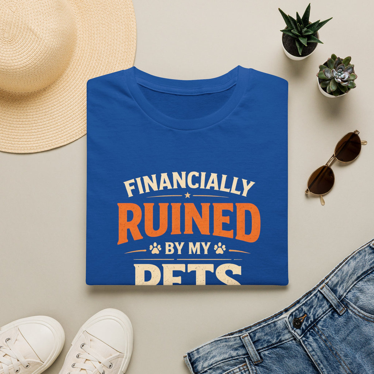 Funny "Financially Ruined by My Pets" T-Shirt