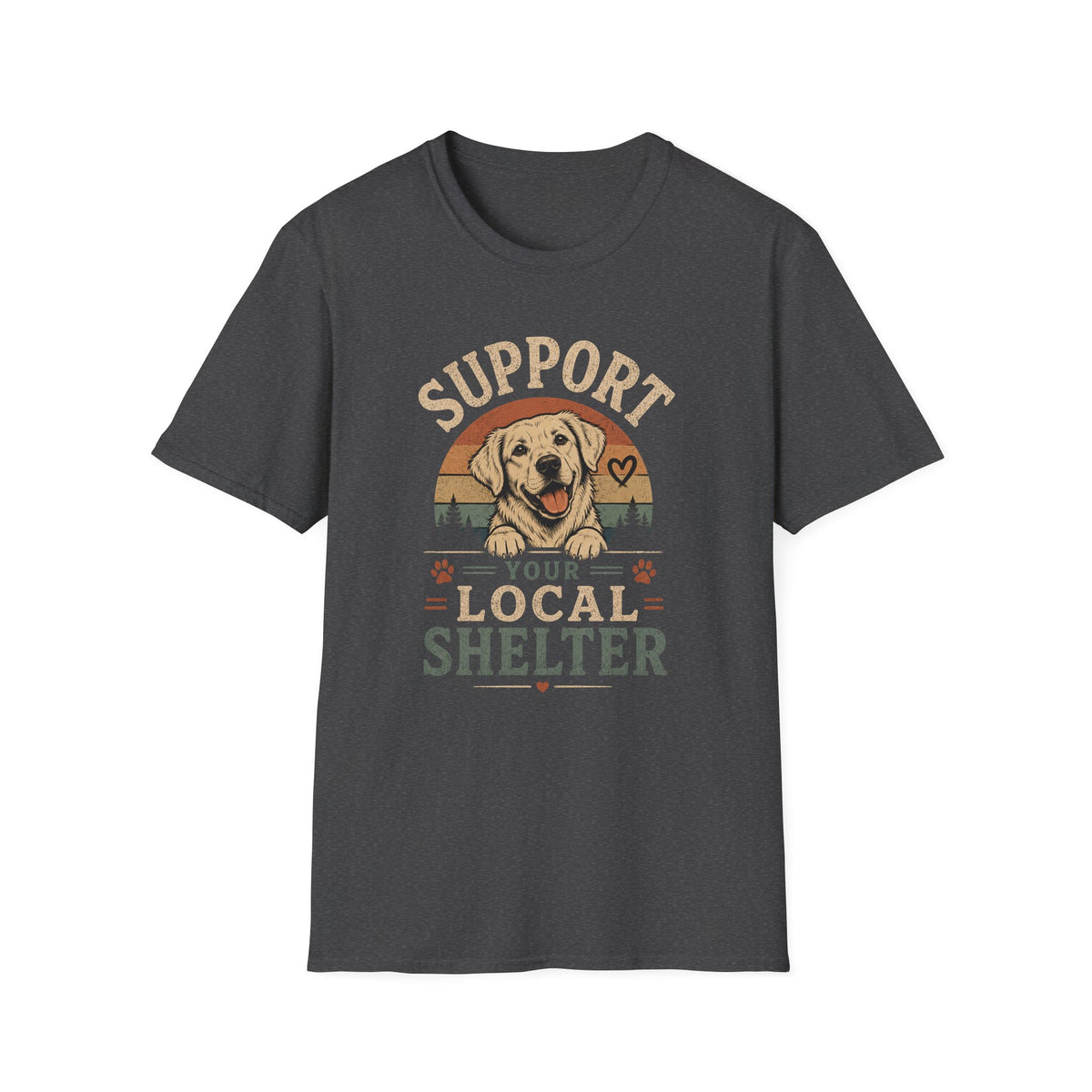Support Your Local Shelter T-Shirt — Rescue Dog Vintage Graphic