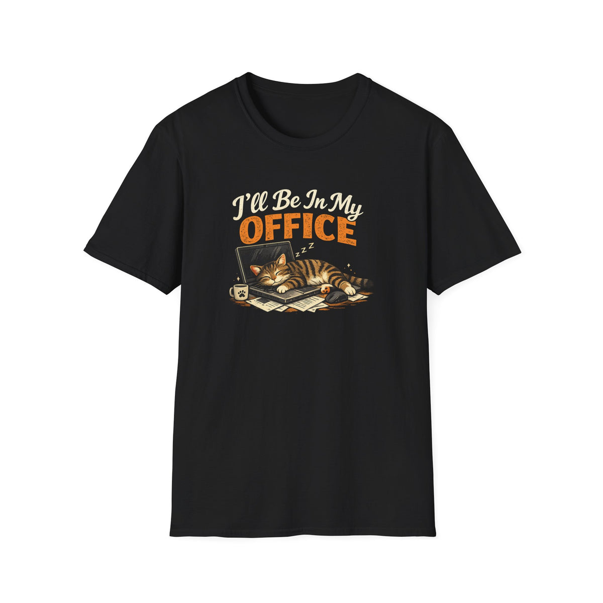 T-Shirt — I'll Be In My Office (Sleeping Cat) Cute Cat Lover Tee