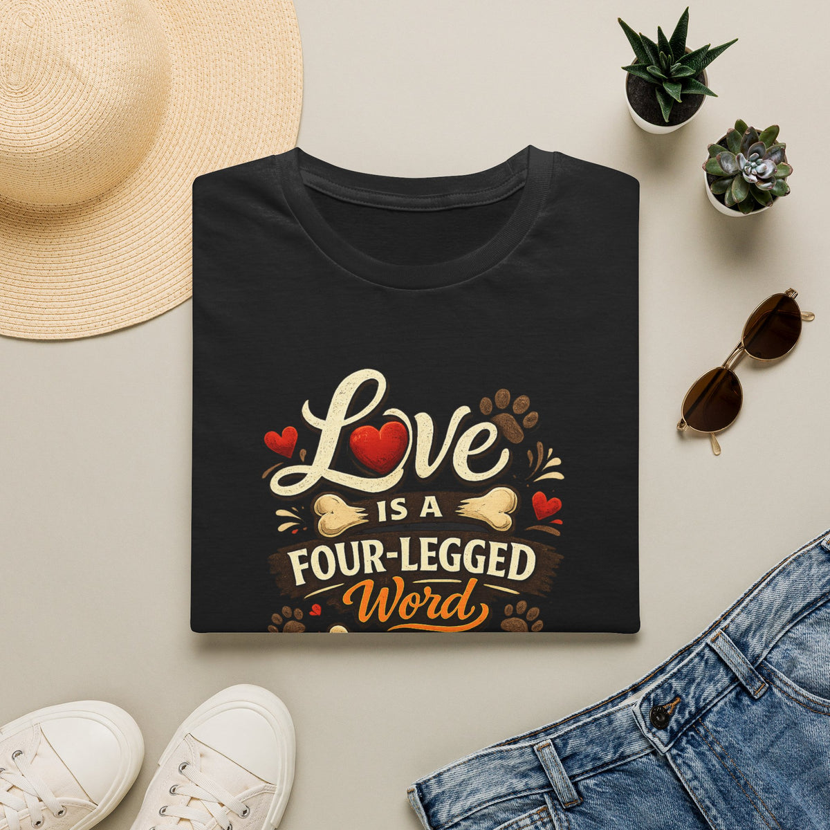Love Is a Four-Legged Word T-Shirt — Dog & Pet Lover Tee