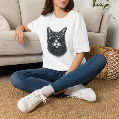 Cat With Sunglasses T-Shirt — Cool Retro Cat Graphic Tee