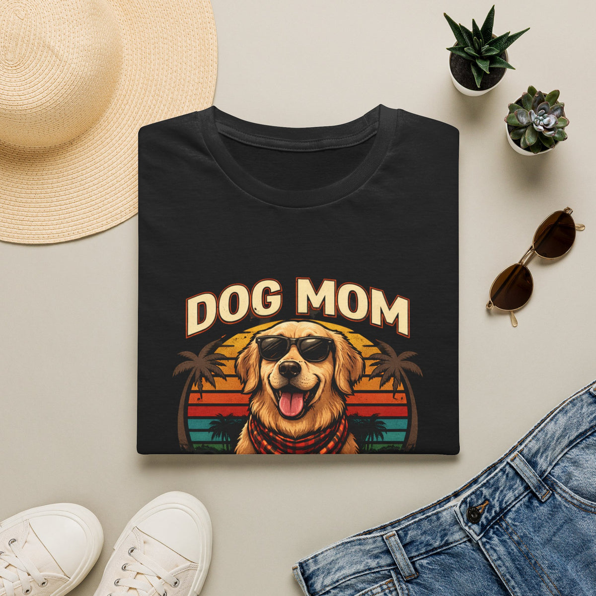 Dog Mom T-Shirt — "Dog Mom Like a Regular Mom But Cooler" Retro Graphic Tee