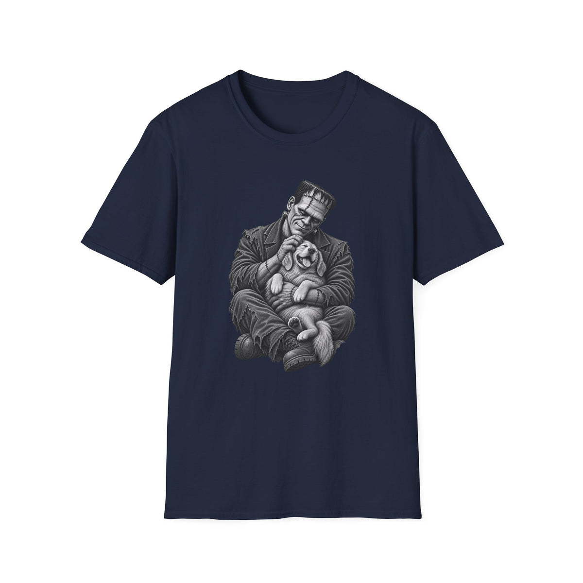 Frankenstein & Puppy Graphic T-Shirt