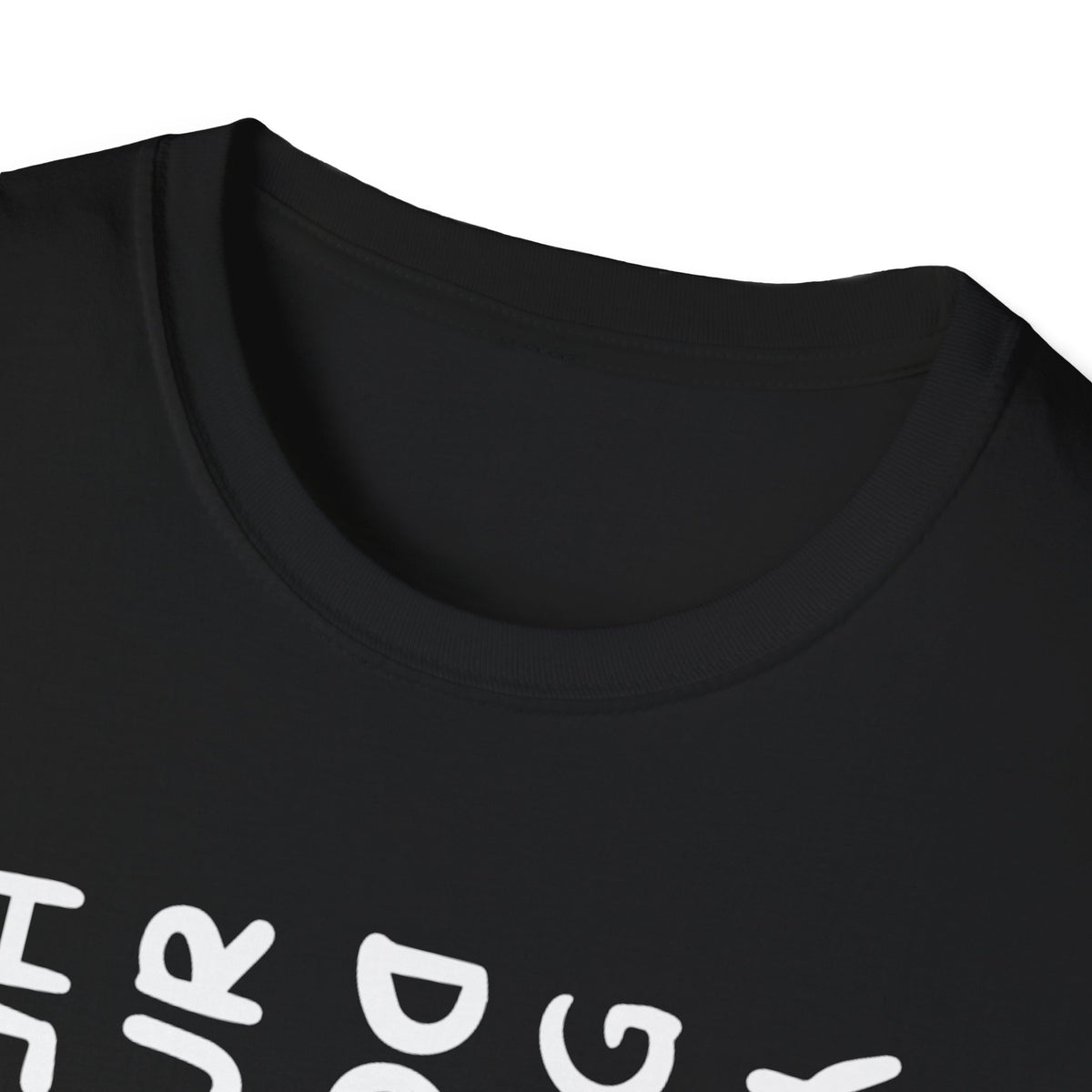 T-Shirt — "You Look Like My Dog Doing That With Your Head" Funny Vertical Text Graphic Tee