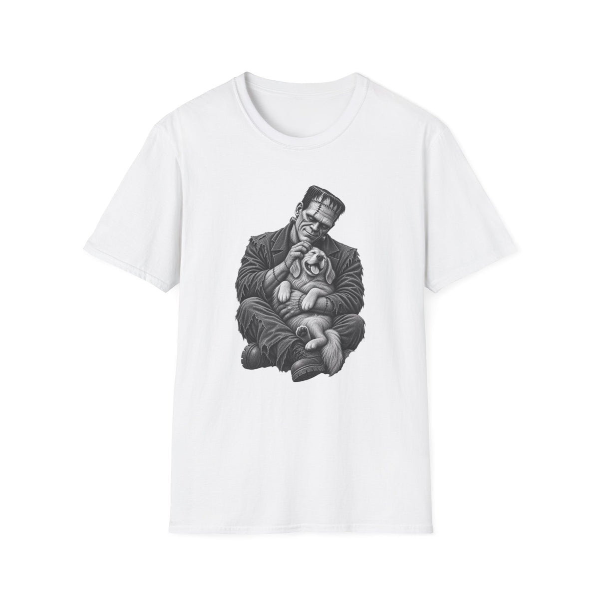 Frankenstein & Puppy Graphic T-Shirt
