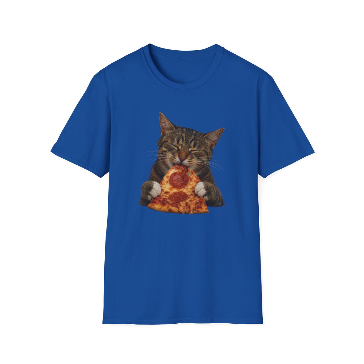 Cat Eating Pizza T-Shirt — Cute Pizza-Loving Cat Graphic Tee