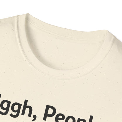 Uggh, People. Cat T-Shirt — Funny Grumpy Cat Graphic Tee for Cat Lovers