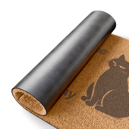 Cat Doormat — "Home is where the cat ignores you but loves you anyway" Decorative Welcome Mat