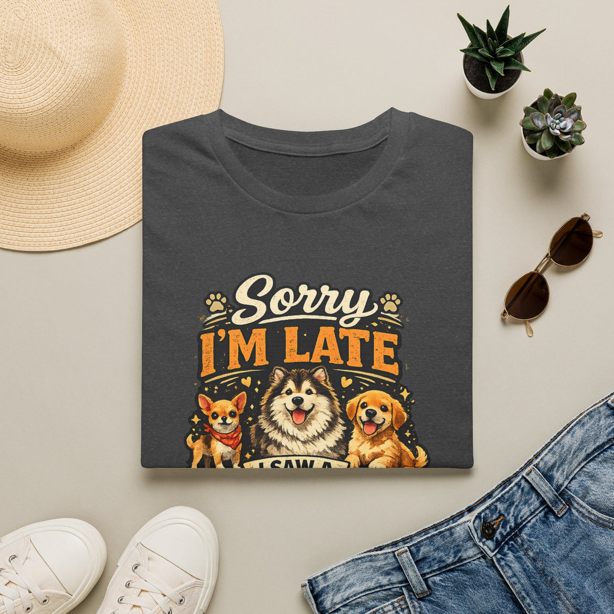 Sorry I’m Late I Saw A Dog T-Shirt