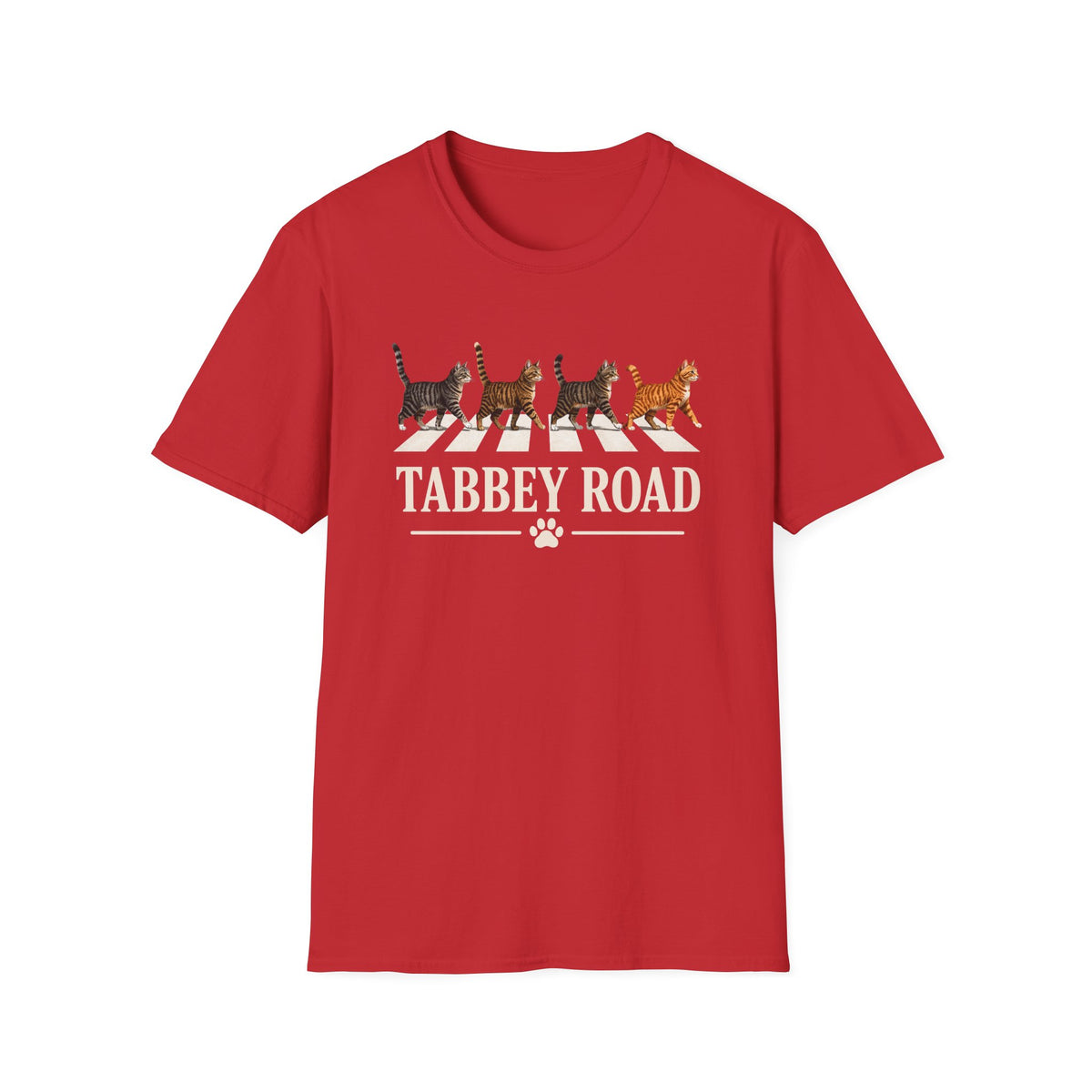 Tabbey Road T-Shirt — Cats Crossing Beatles Parody Tee
