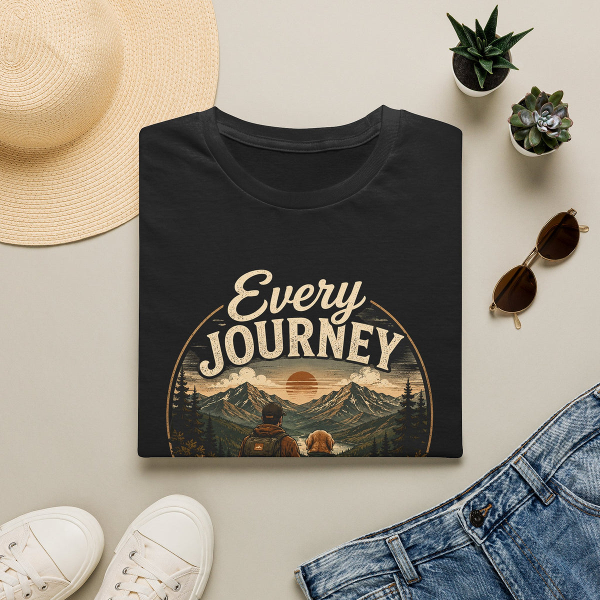 Every Journey T-Shirt — "Every Journey Needs a Friend" Adventure Graphic Tee