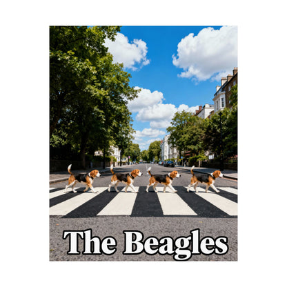 Beagle Band Poster — 'The Beagles' Matte Vertical Dog Art Print
