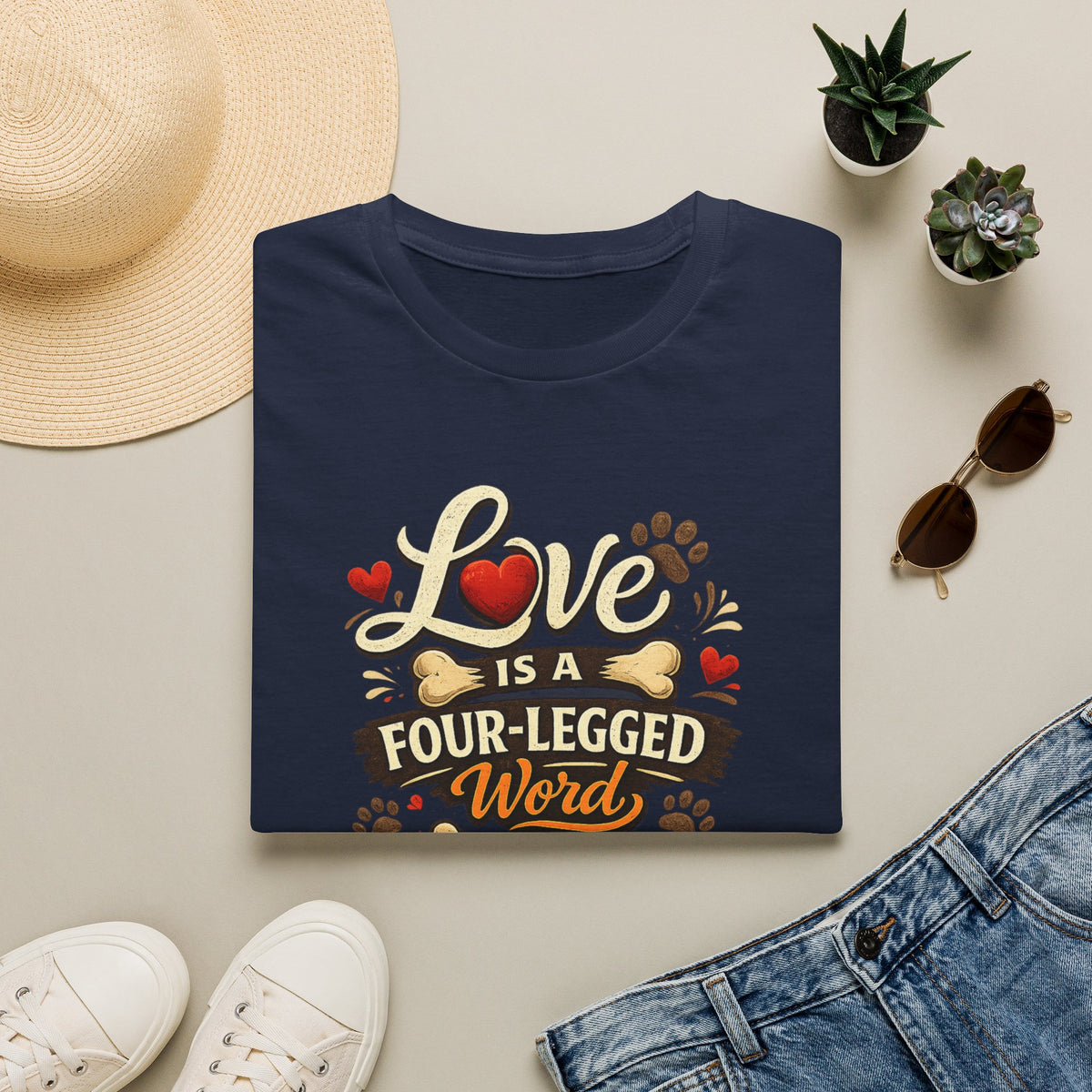 Love Is a Four-Legged Word T-Shirt — Dog & Pet Lover Tee