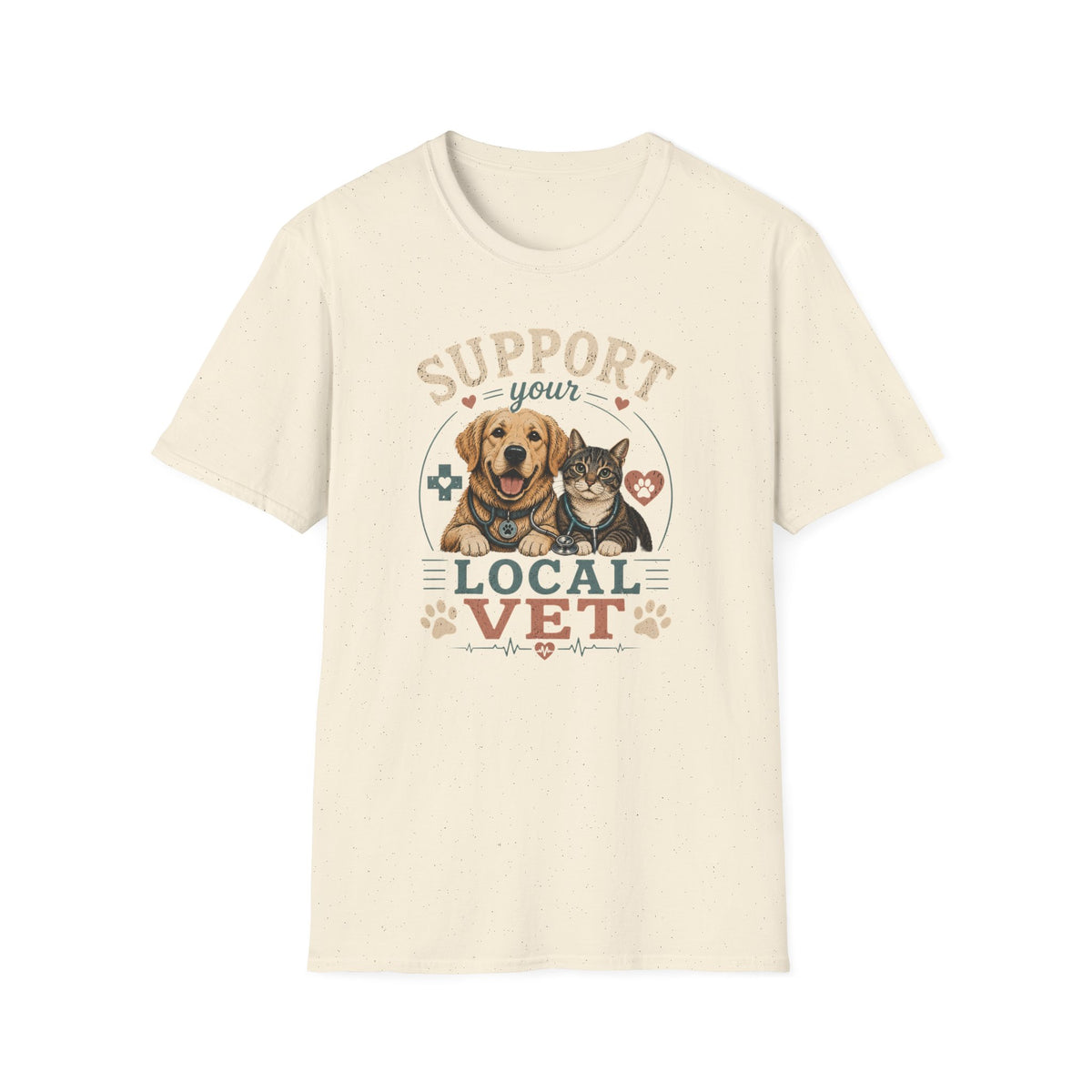 Support Your Local Vet T-Shirt — Dog & Cat Pet Rescue Tee