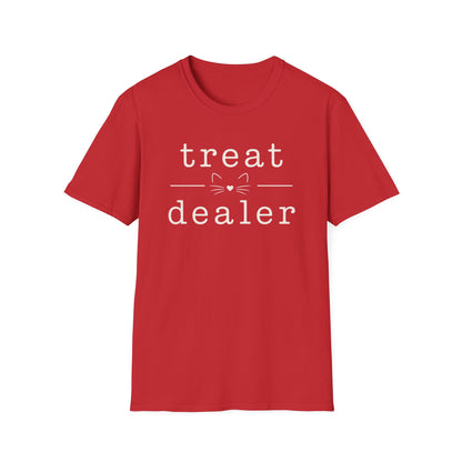 T-Shirt — "Treat Dealer" Cute Cat Treats Graphic Tee
