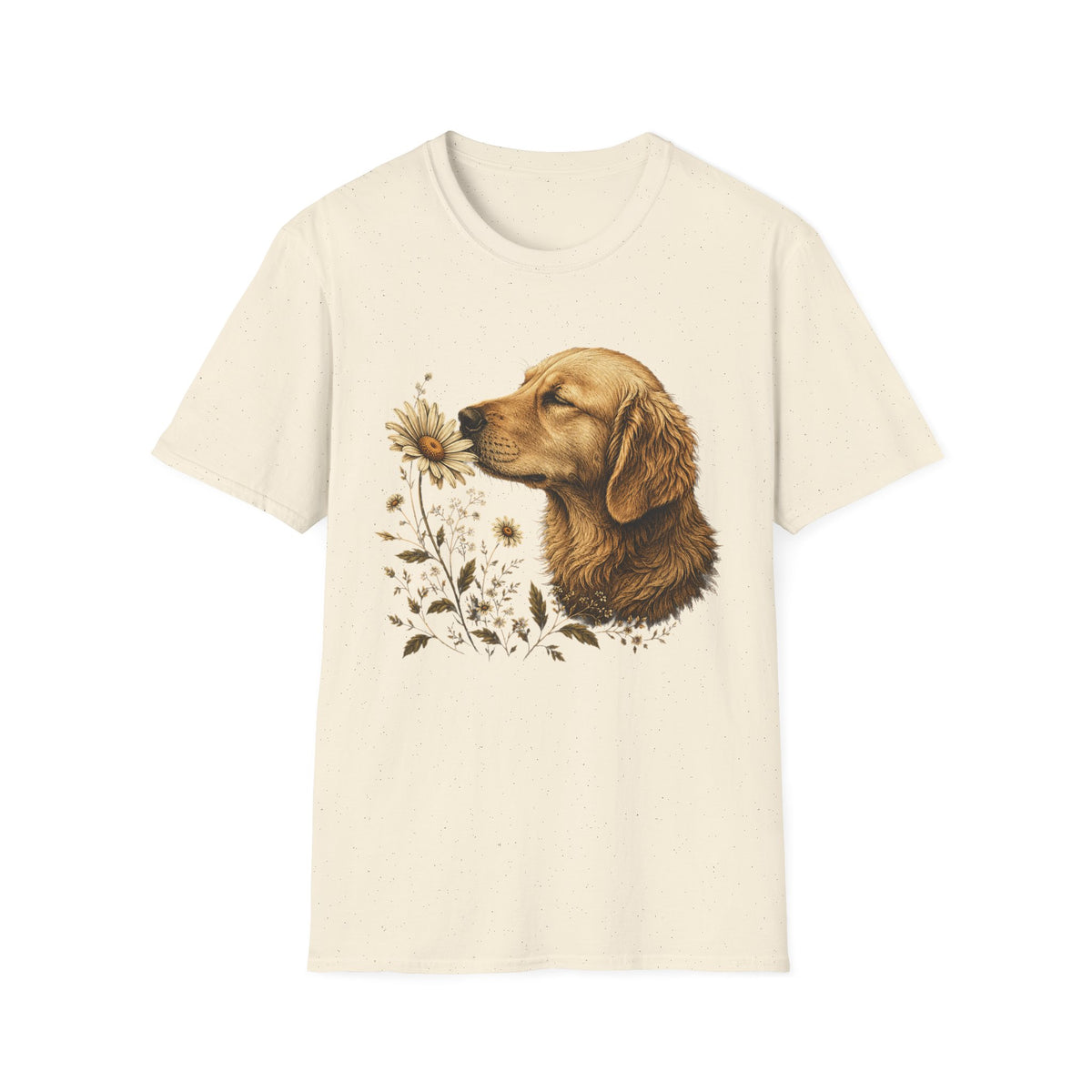 Golden Retriever & Daisies T-Shirt — Floral Dog Lover Tee