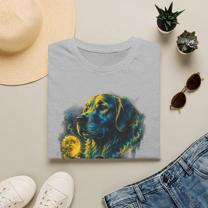 Golden Retriever Moon Graphic T‑Shirt — Vintage Dog Portrait Tee