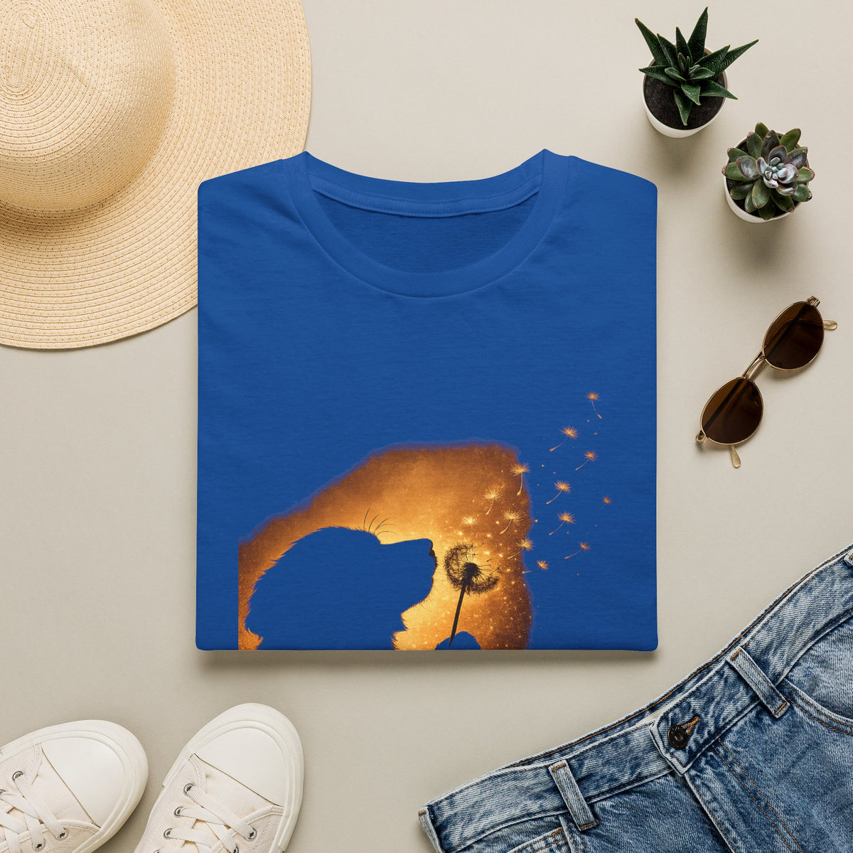 Dog & Dandelion Silhouette T-Shirt