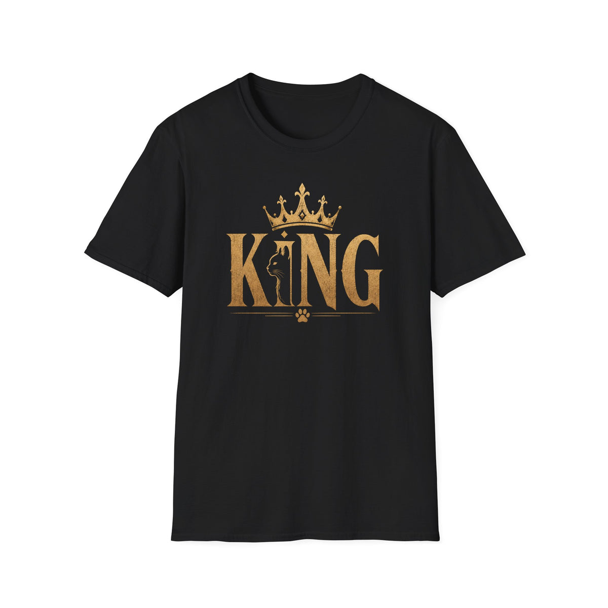 King Crown Graphic T-Shirt — Gold Royalty Tee