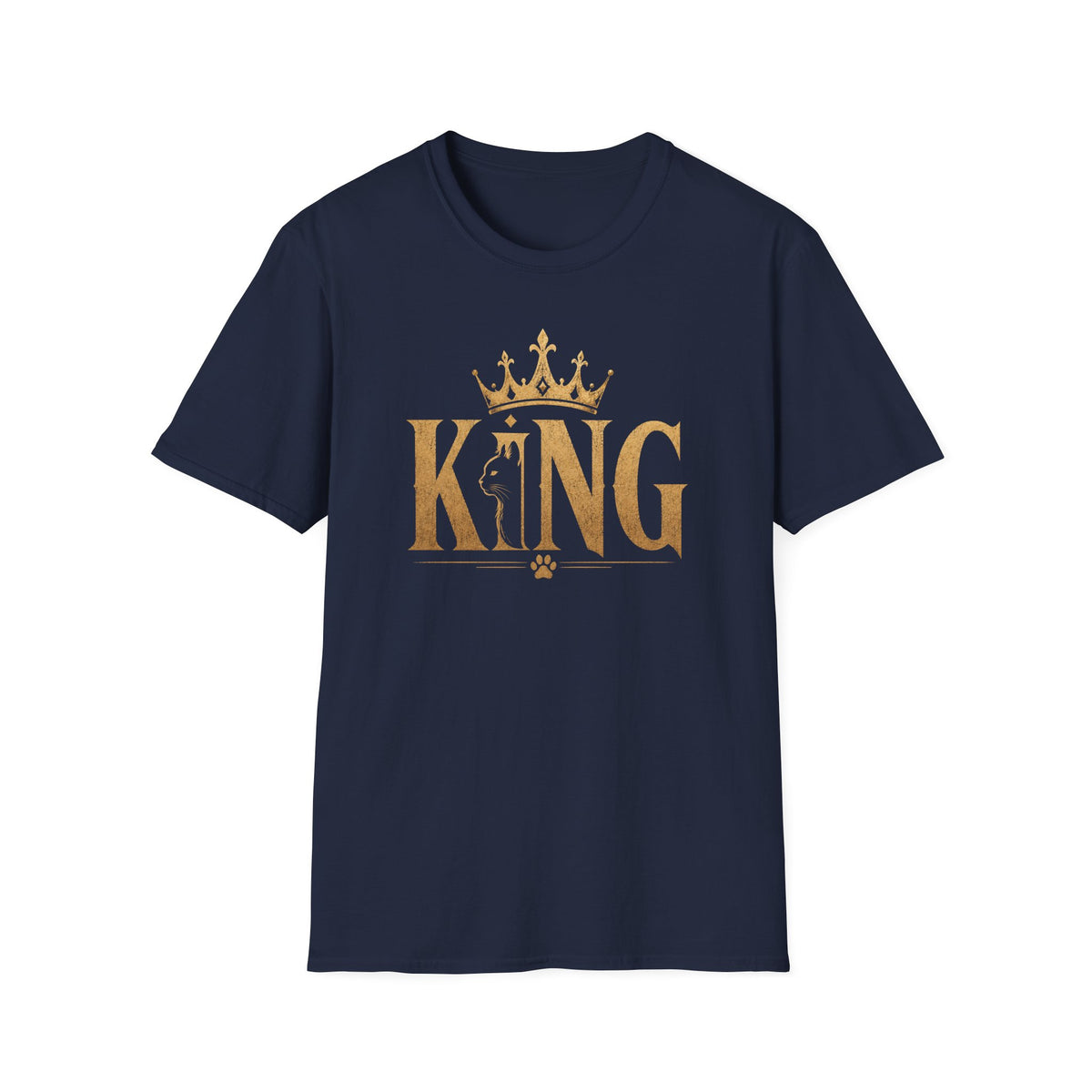 King Crown Graphic T-Shirt — Gold Royalty Tee