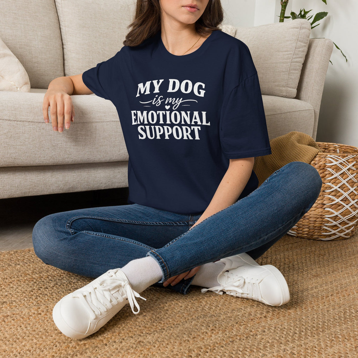 Dog Lover T-Shirt — "My Dog Is My Emotional Support" Graphic Tee