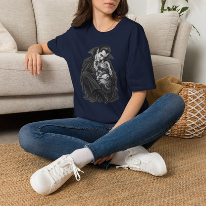 Vampire & Kitty Tee  Cute Gothic Dracula Cat Graphic T-Shirt