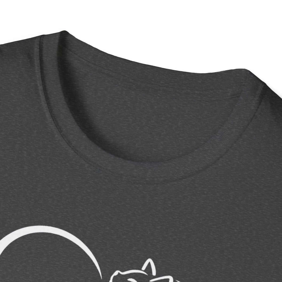Cat Heart T-Shirt — Minimal Silhouette Cat Lover Tee