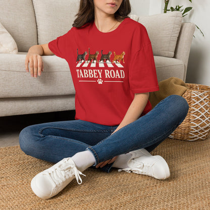 Tabbey Road T-Shirt — Cats Crossing Beatles Parody Tee