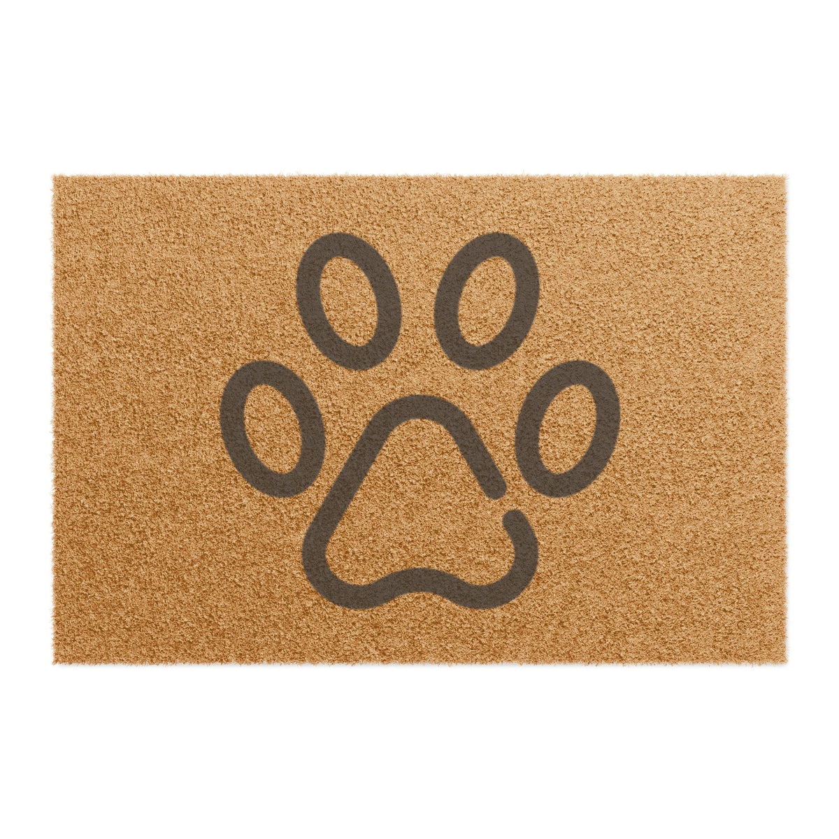 Paw Print Doormat — Natural Coir Welcome Mat for Pet Lovers