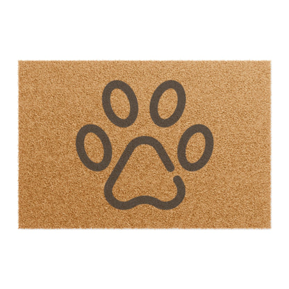 Paw Print Doormat — Natural Coir Welcome Mat for Pet Lovers