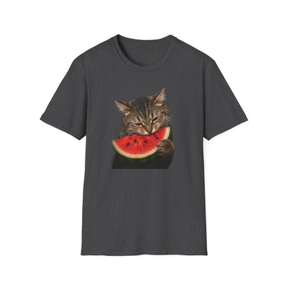 Cat Eating Watermelon T‑Shirt — Cute Summer Cat Graphic Tee