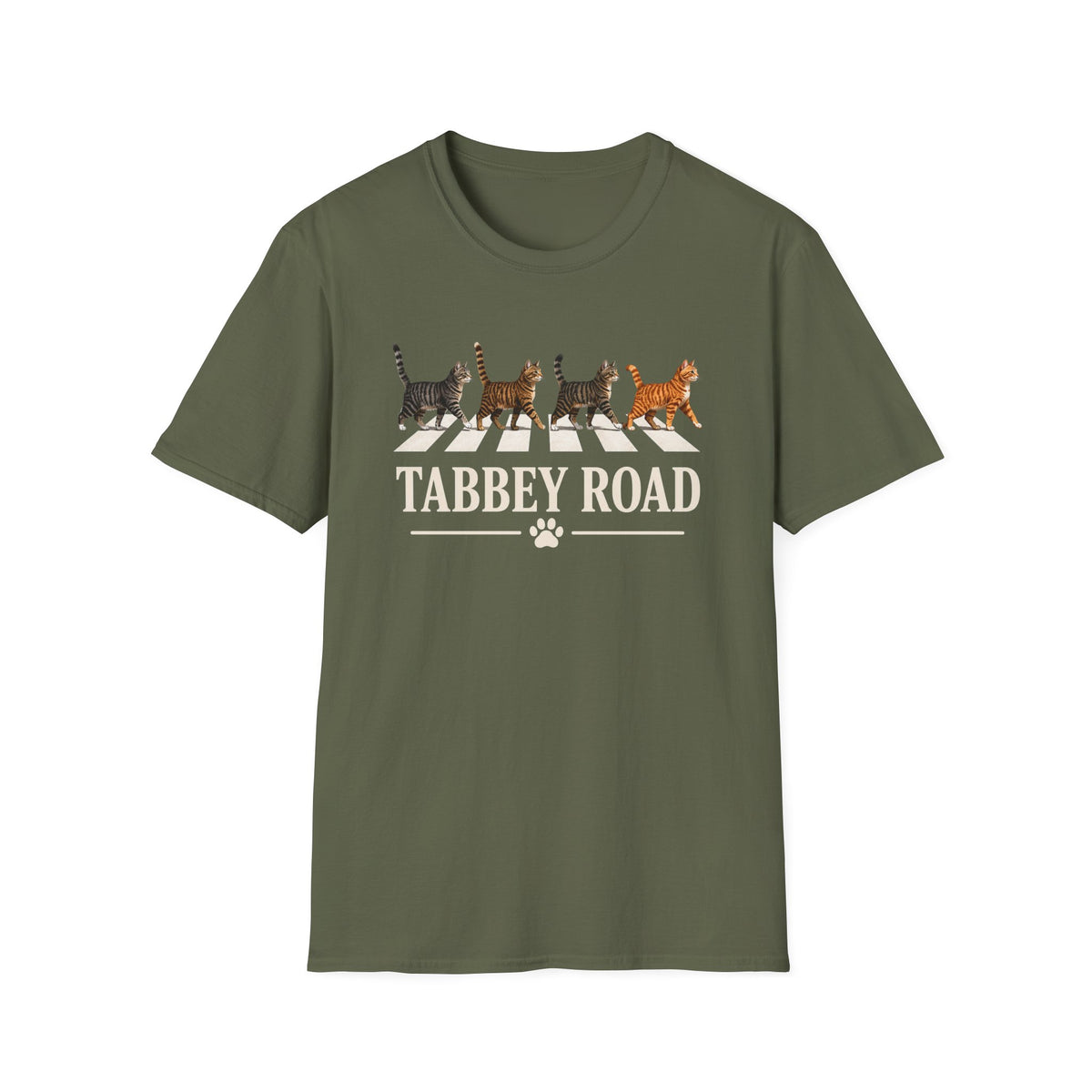 Tabbey Road T-Shirt — Cats Crossing Beatles Parody Tee