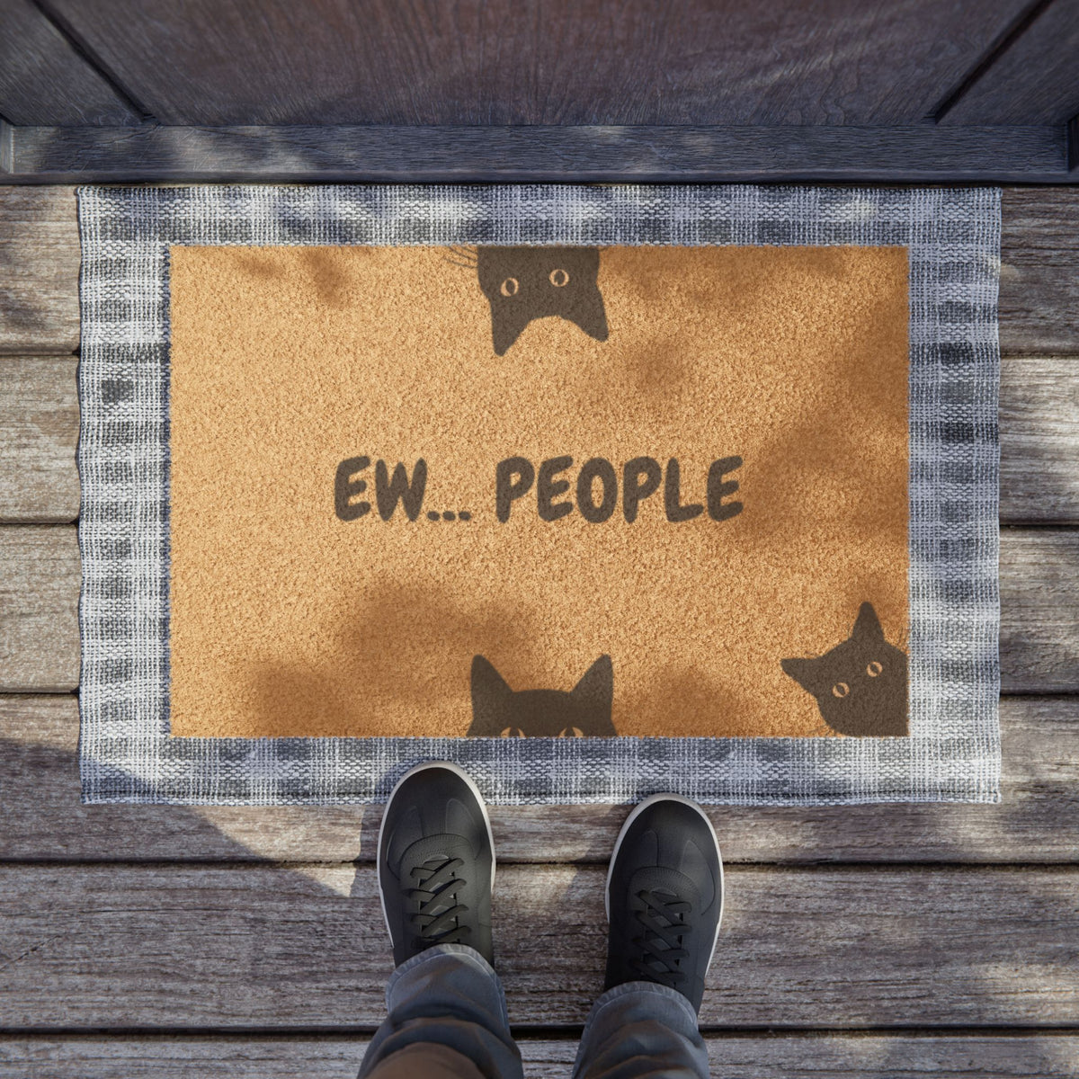 Ew, People Cat Doormat — Funny Welcome Mat for Cat Lovers