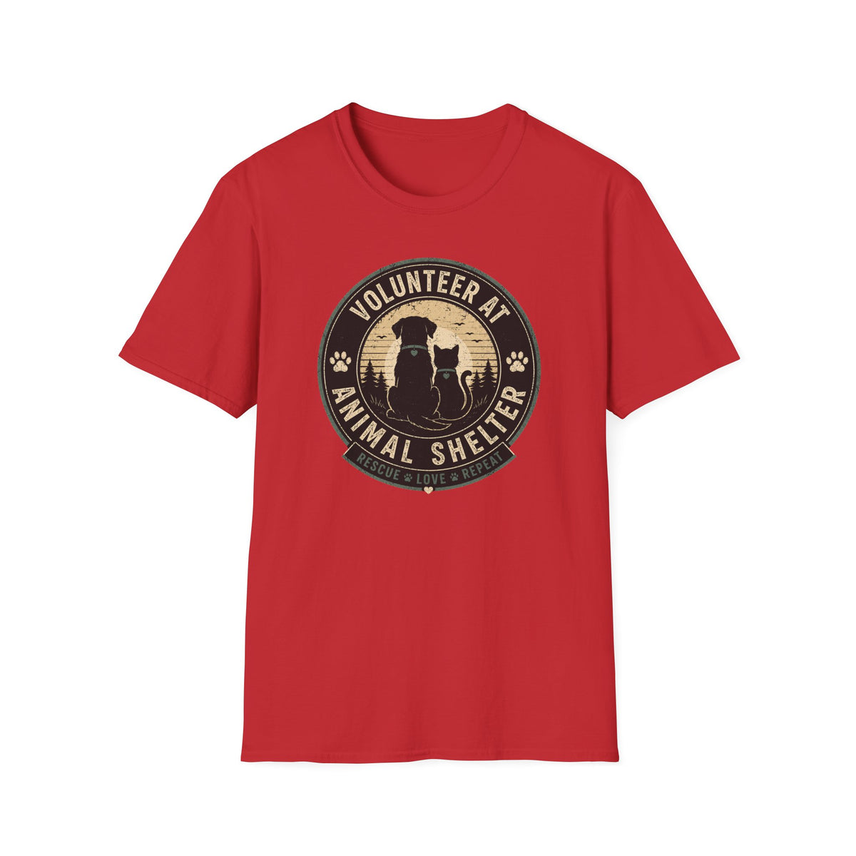 Volunteer at Animal Shelter T-Shirt — Rescue Pet Lover Tee